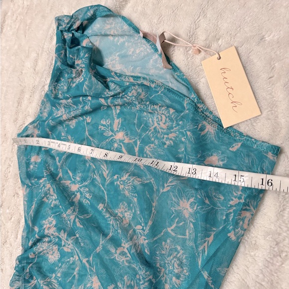 NWT- Hutch Aura Floral Semi Sheer Maxi One Shoulder Cover Up - Picture 10 of 11